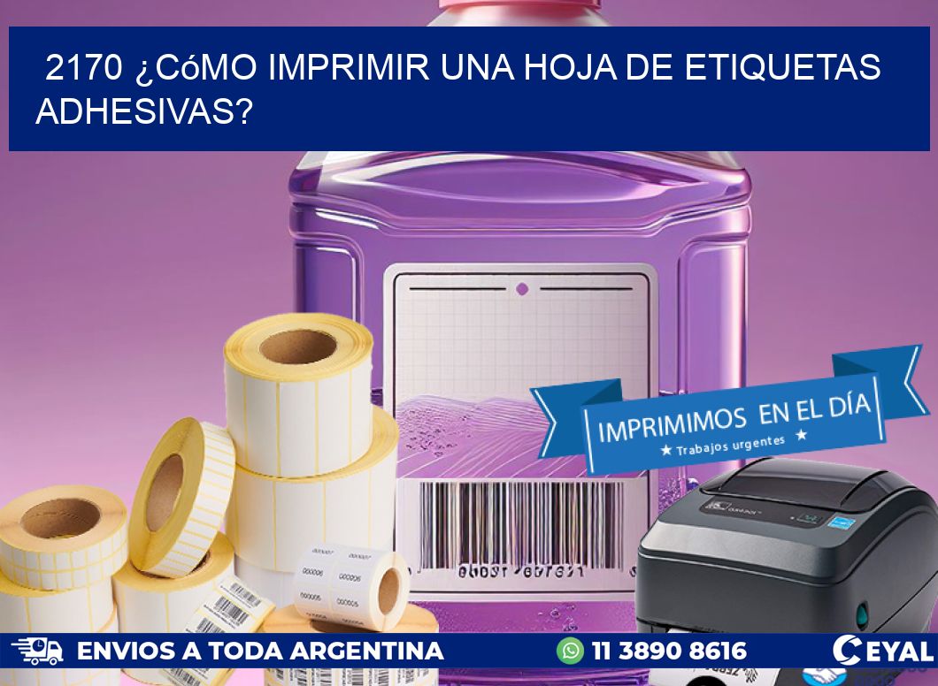 2170 ¿Cómo imprimir una hoja de etiquetas adhesivas?