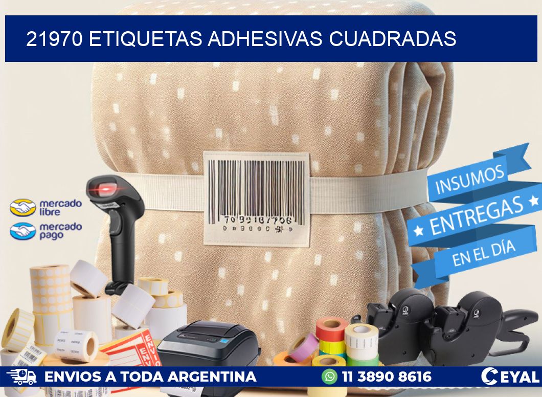 21970 ETIQUETAS ADHESIVAS CUADRADAS
