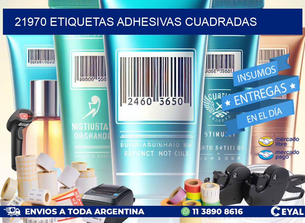 21970 ETIQUETAS ADHESIVAS CUADRADAS