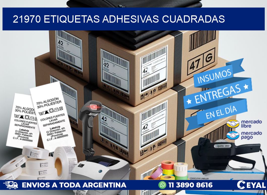 21970 ETIQUETAS ADHESIVAS CUADRADAS