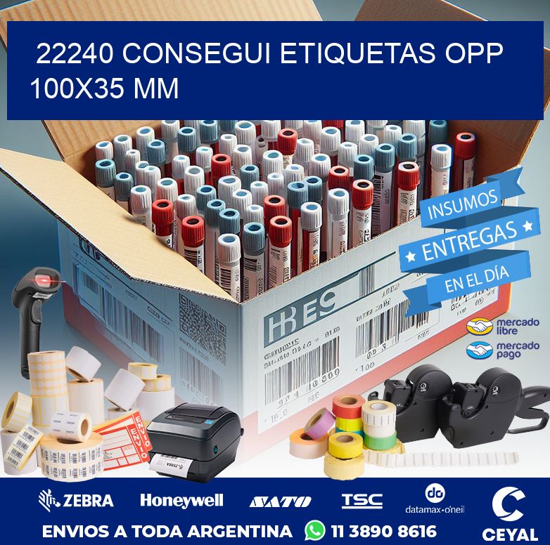 22240 CONSEGUI ETIQUETAS OPP 100X35 MM