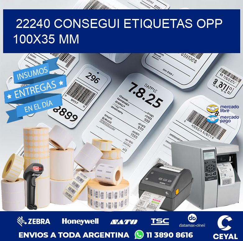 22240 CONSEGUI ETIQUETAS OPP 100X35 MM
