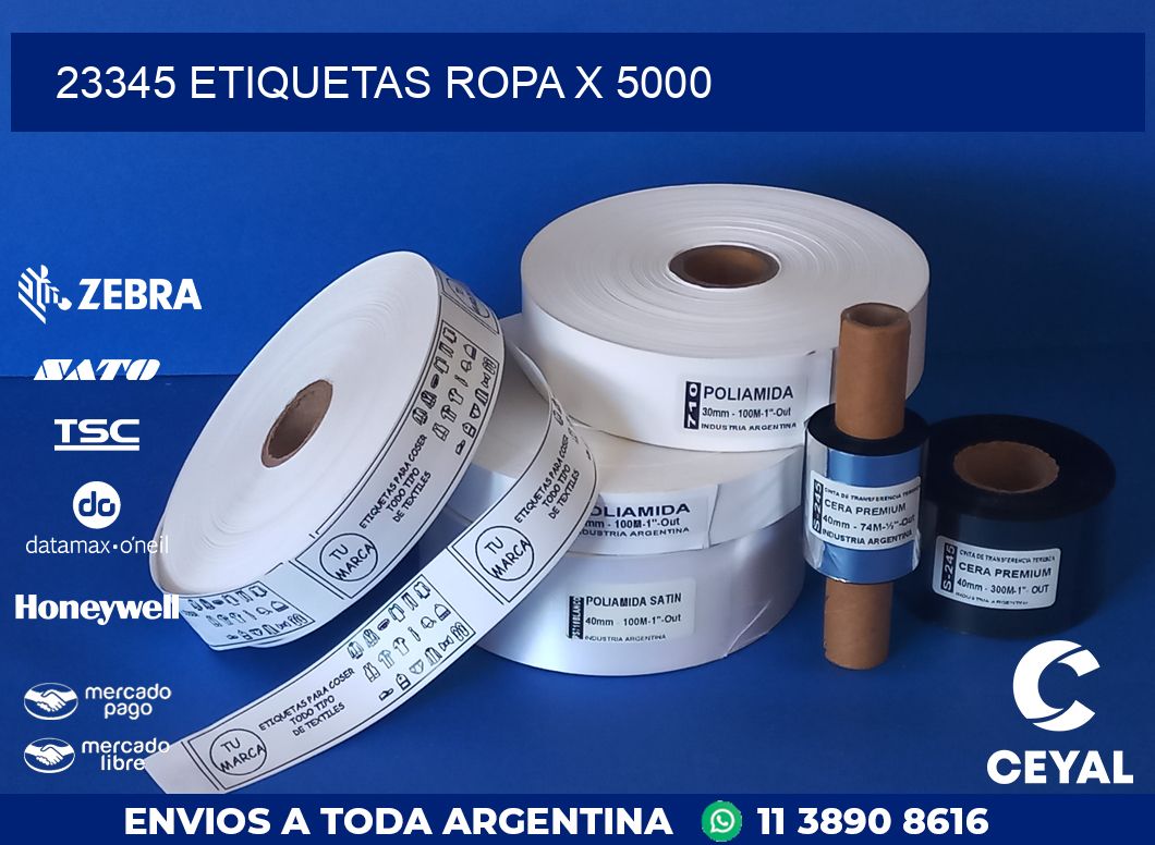 23345 ETIQUETAS ROPA X 5000