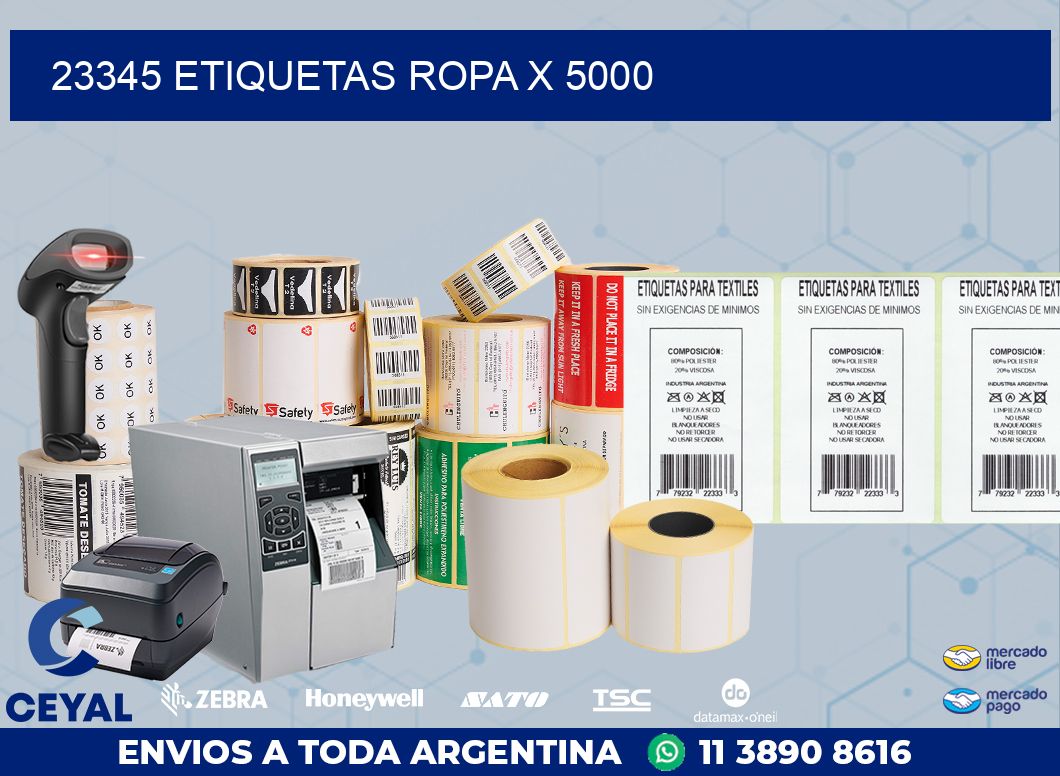 23345 ETIQUETAS ROPA X 5000