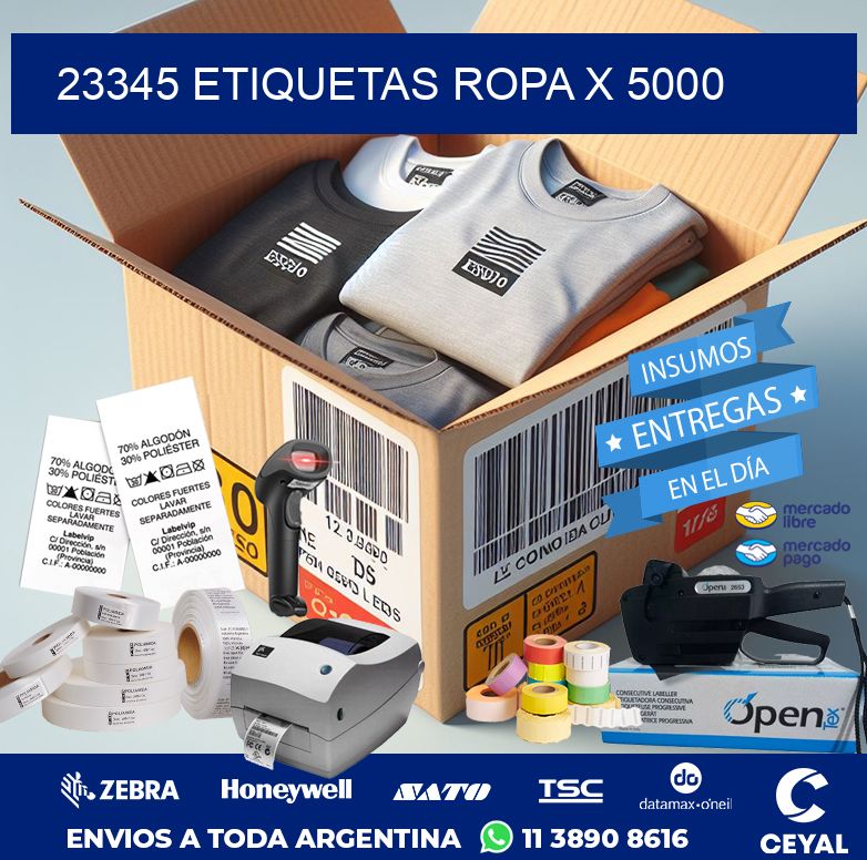 23345 ETIQUETAS ROPA X 5000