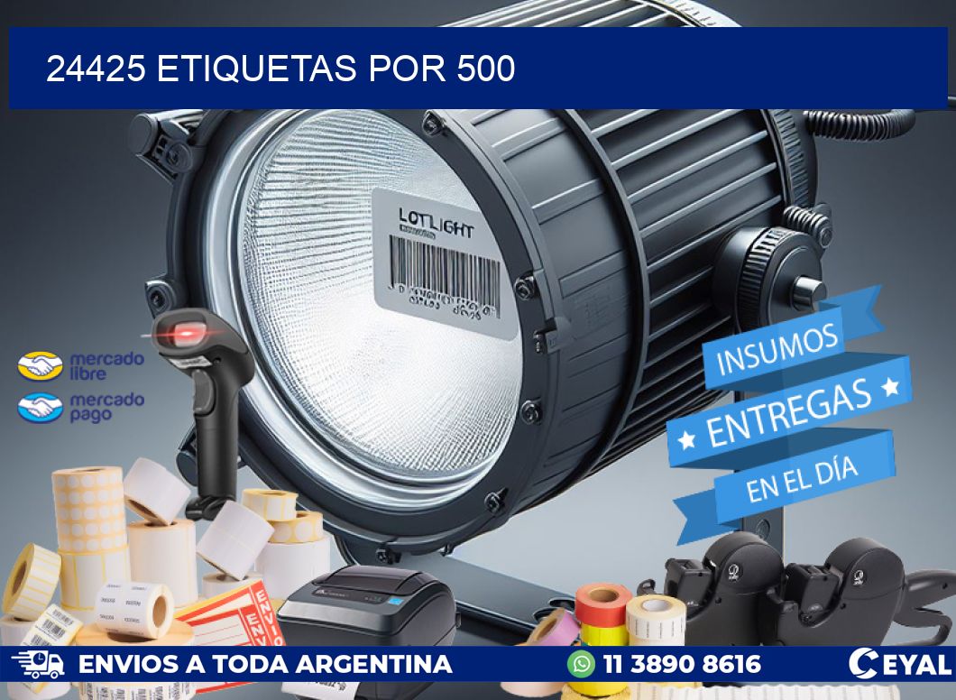 24425 ETIQUETAS POR 500