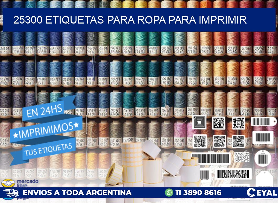 25300 ETIQUETAS PARA ROPA PARA IMPRIMIR