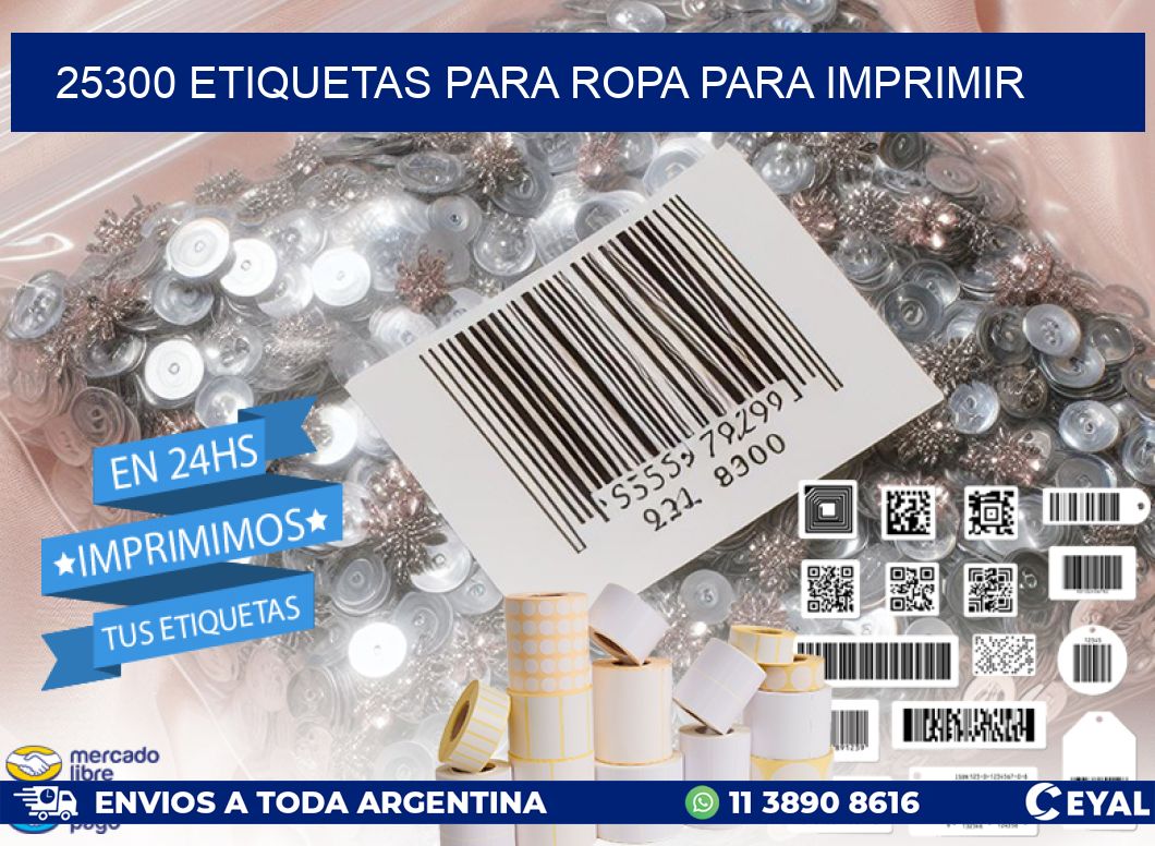 25300 ETIQUETAS PARA ROPA PARA IMPRIMIR