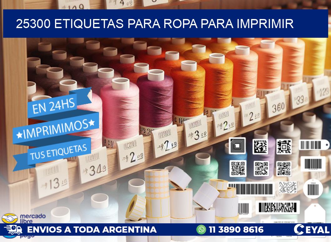 25300 ETIQUETAS PARA ROPA PARA IMPRIMIR