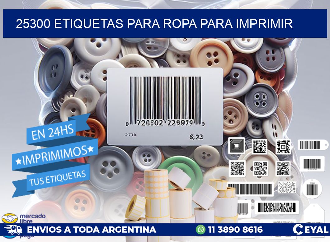 25300 ETIQUETAS PARA ROPA PARA IMPRIMIR