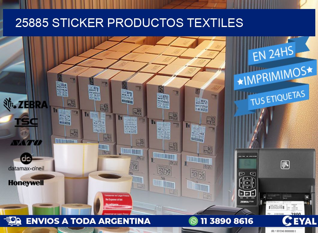 25885 STICKER PRODUCTOS TEXTILES