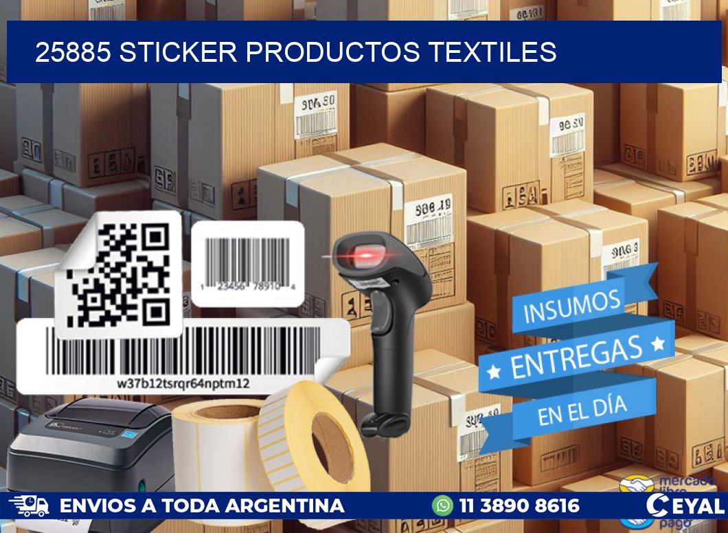 25885 STICKER PRODUCTOS TEXTILES