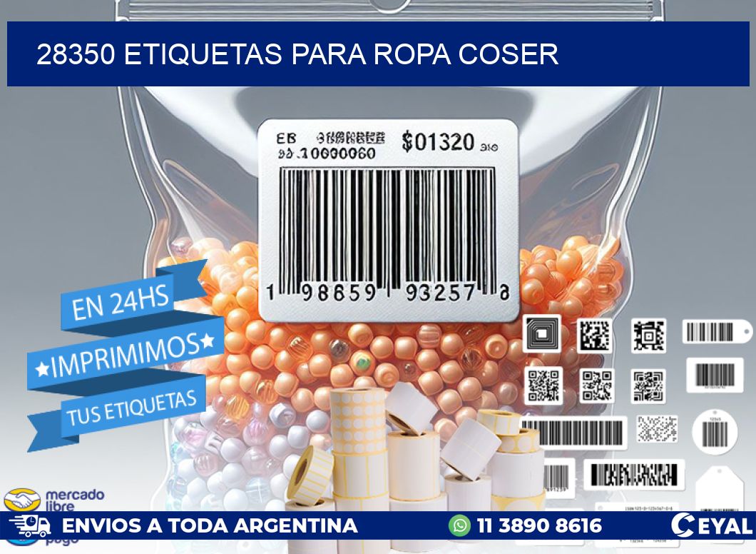 28350 ETIQUETAS PARA ROPA COSER