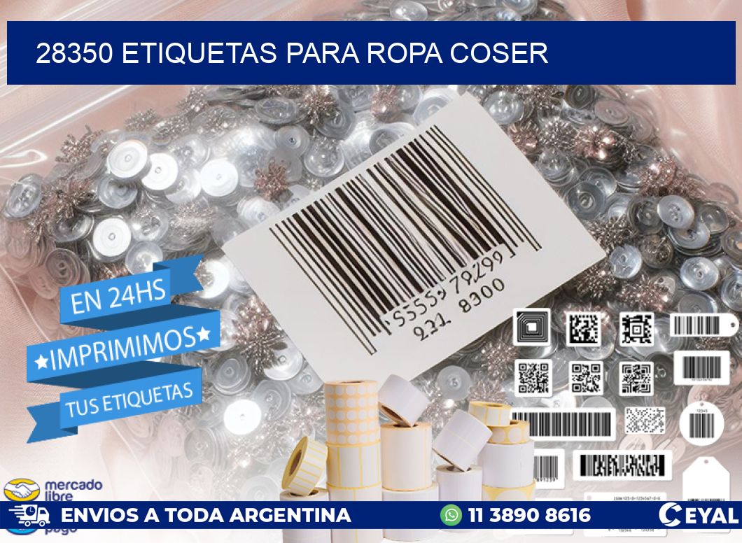 28350 ETIQUETAS PARA ROPA COSER