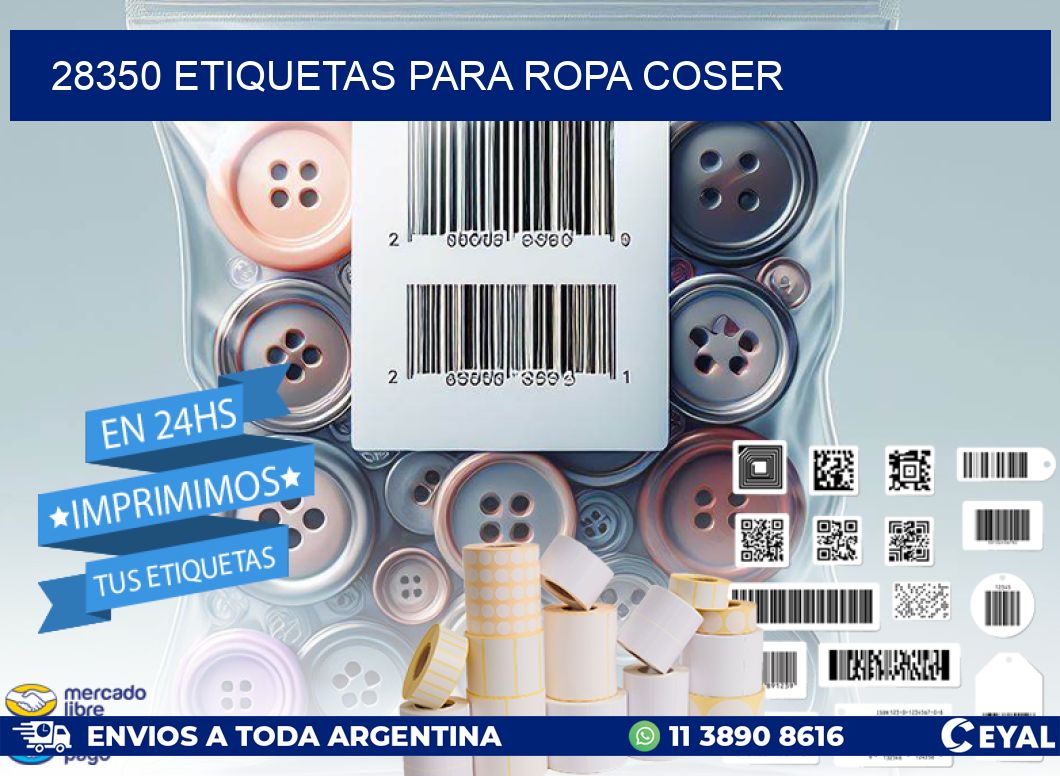 28350 ETIQUETAS PARA ROPA COSER