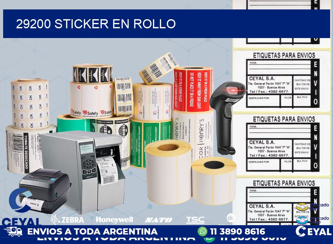 29200 STICKER EN ROLLO