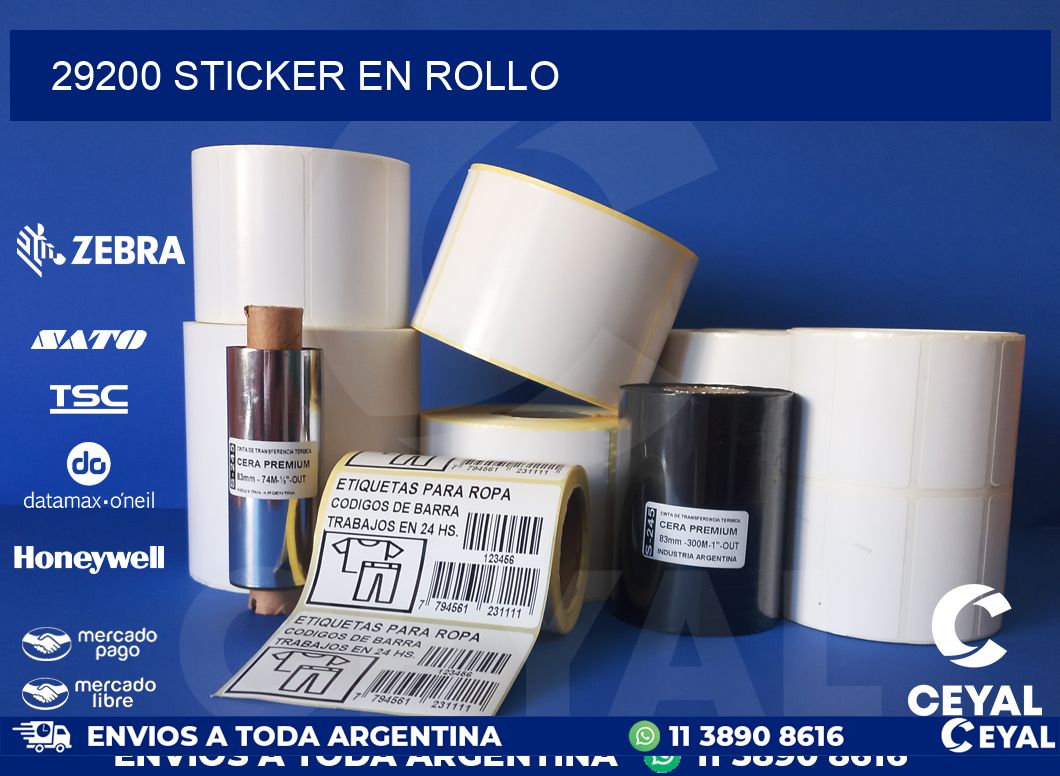 29200 STICKER EN ROLLO