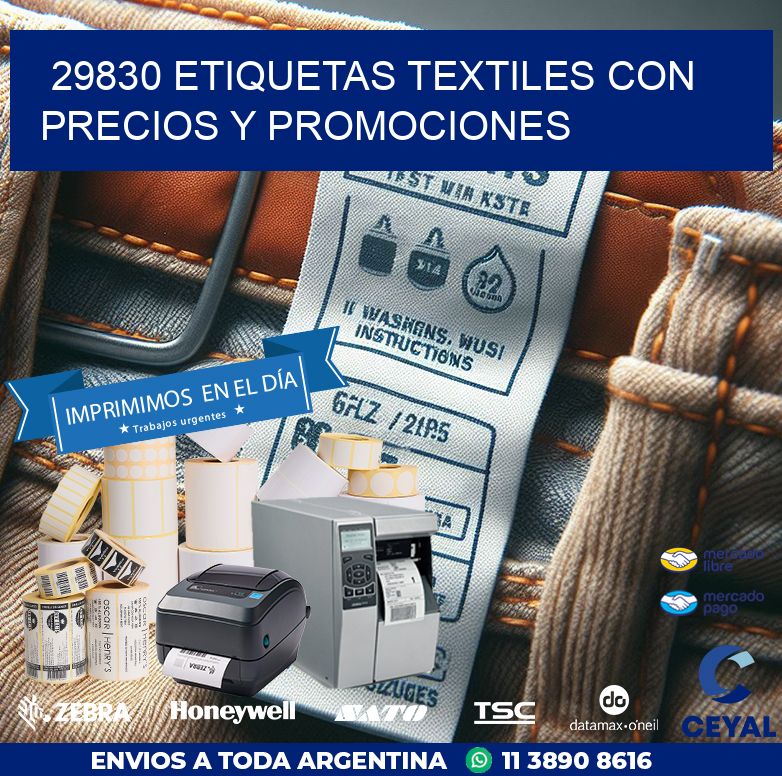 29830 ETIQUETAS TEXTILES CON PRECIOS Y PROMOCIONES