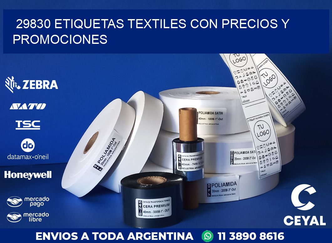 29830 ETIQUETAS TEXTILES CON PRECIOS Y PROMOCIONES