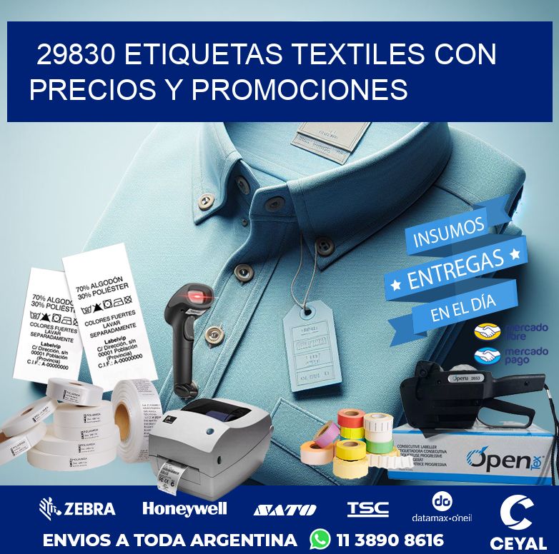 29830 ETIQUETAS TEXTILES CON PRECIOS Y PROMOCIONES