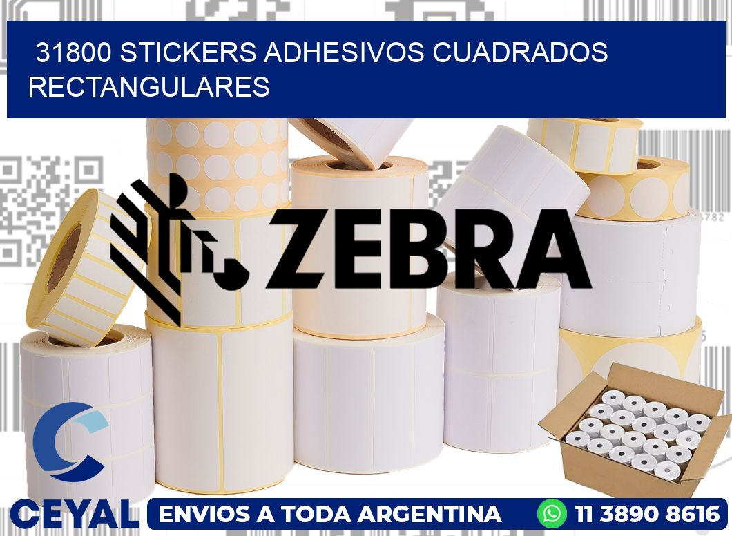 31800 stickers adhesivos cuadrados rectangulares