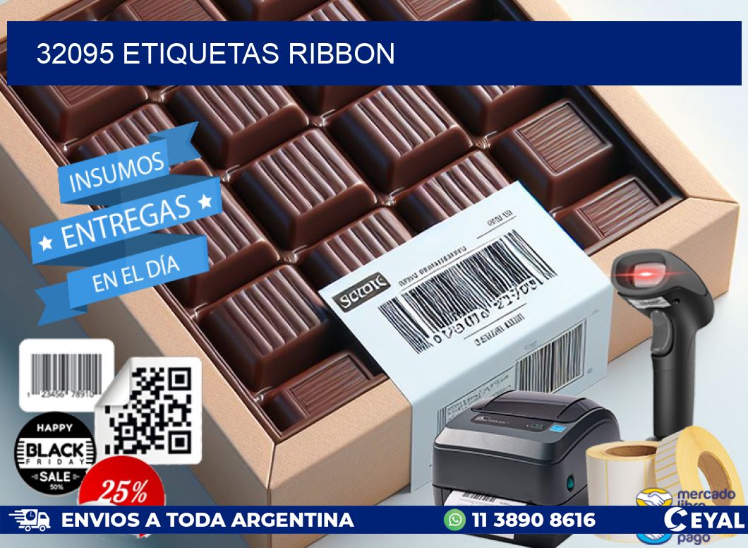32095 ETIQUETAS RIBBON