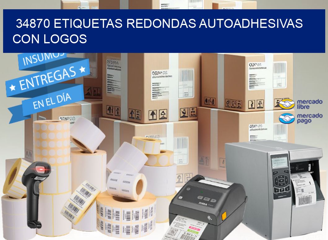 34870 ETIQUETAS REDONDAS AUTOADHESIVAS CON LOGOS