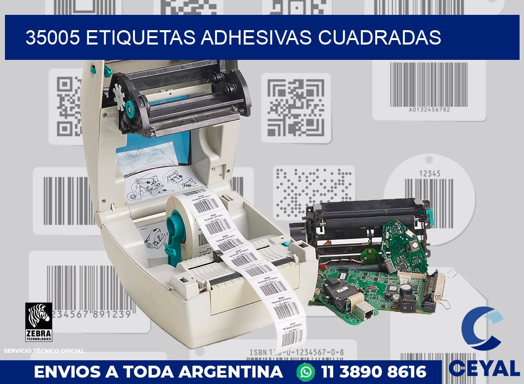 35005 ETIQUETAS ADHESIVAS CUADRADAS