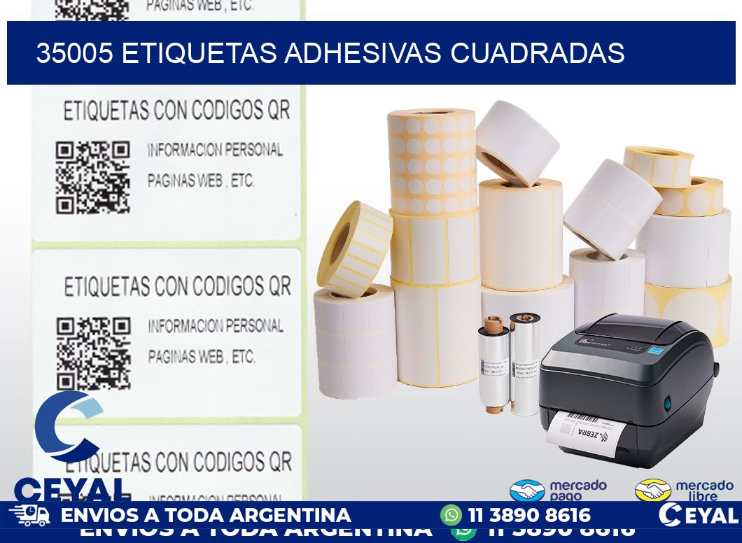35005 ETIQUETAS ADHESIVAS CUADRADAS