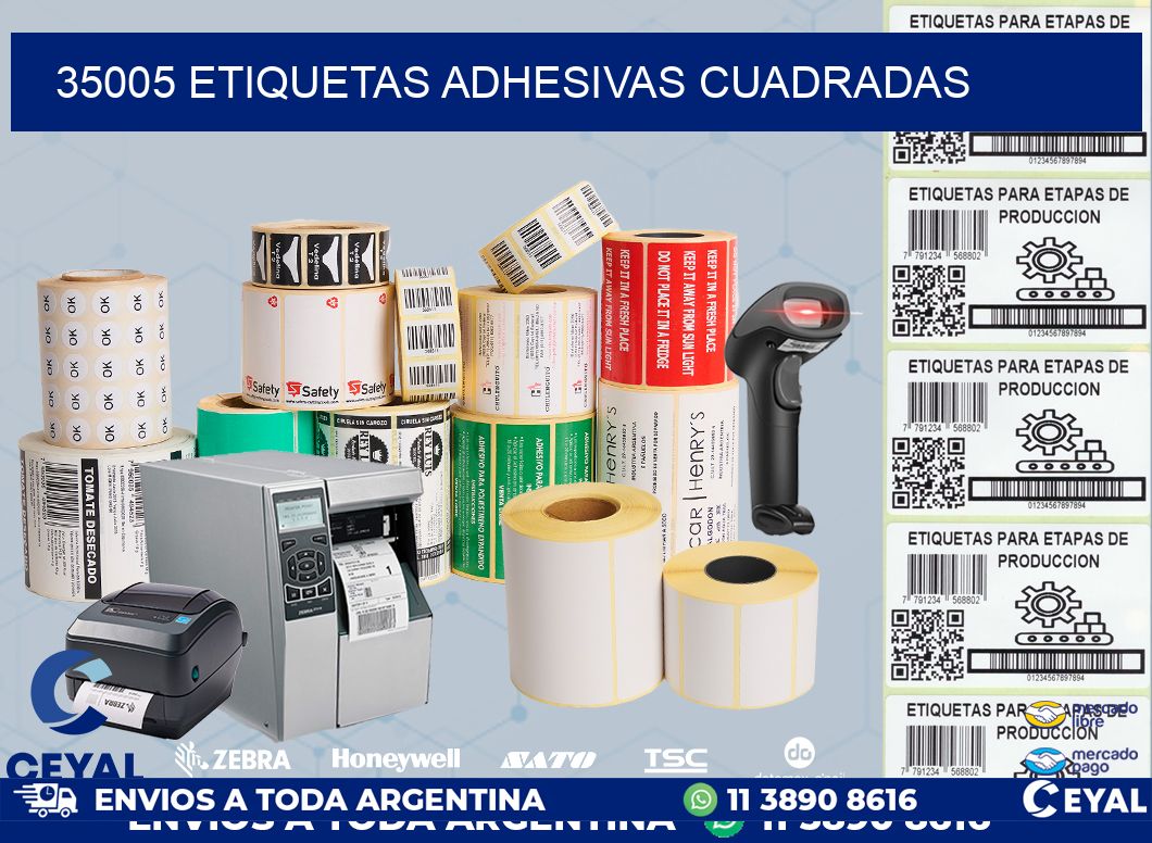 35005 ETIQUETAS ADHESIVAS CUADRADAS