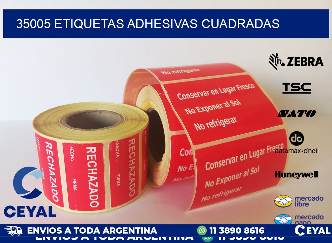 35005 ETIQUETAS ADHESIVAS CUADRADAS