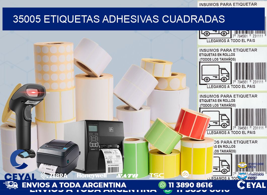 35005 ETIQUETAS ADHESIVAS CUADRADAS