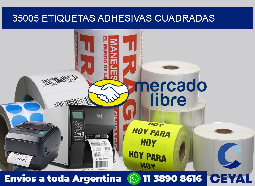 35005 ETIQUETAS ADHESIVAS CUADRADAS