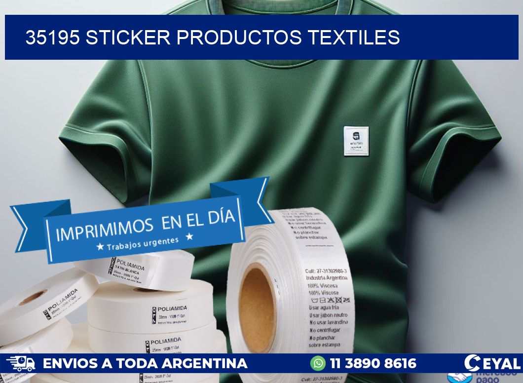 35195 STICKER PRODUCTOS TEXTILES