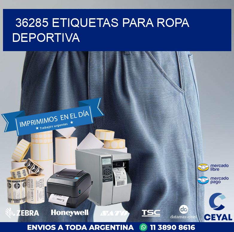 36285 ETIQUETAS PARA ROPA DEPORTIVA