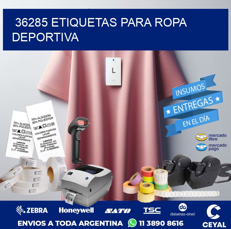 36285 ETIQUETAS PARA ROPA DEPORTIVA