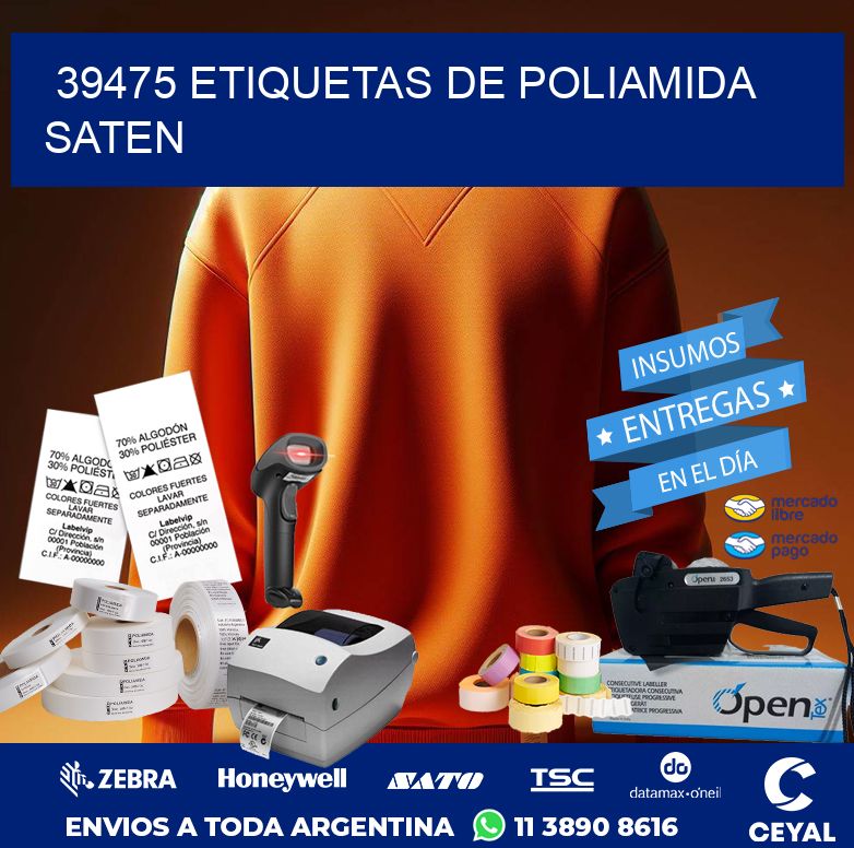 39475 ETIQUETAS DE POLIAMIDA SATEN