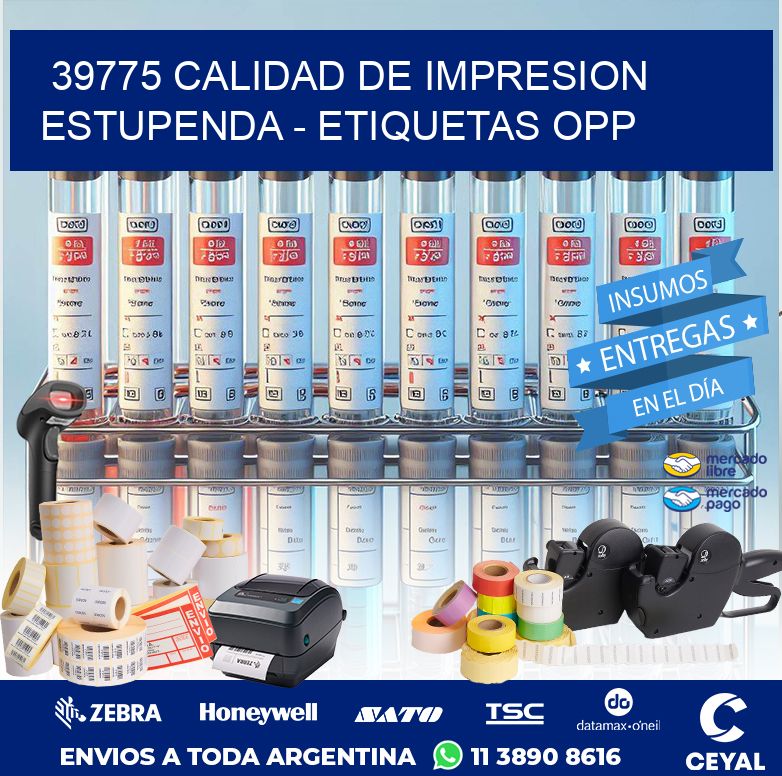 39775 CALIDAD DE IMPRESION ESTUPENDA - ETIQUETAS OPP