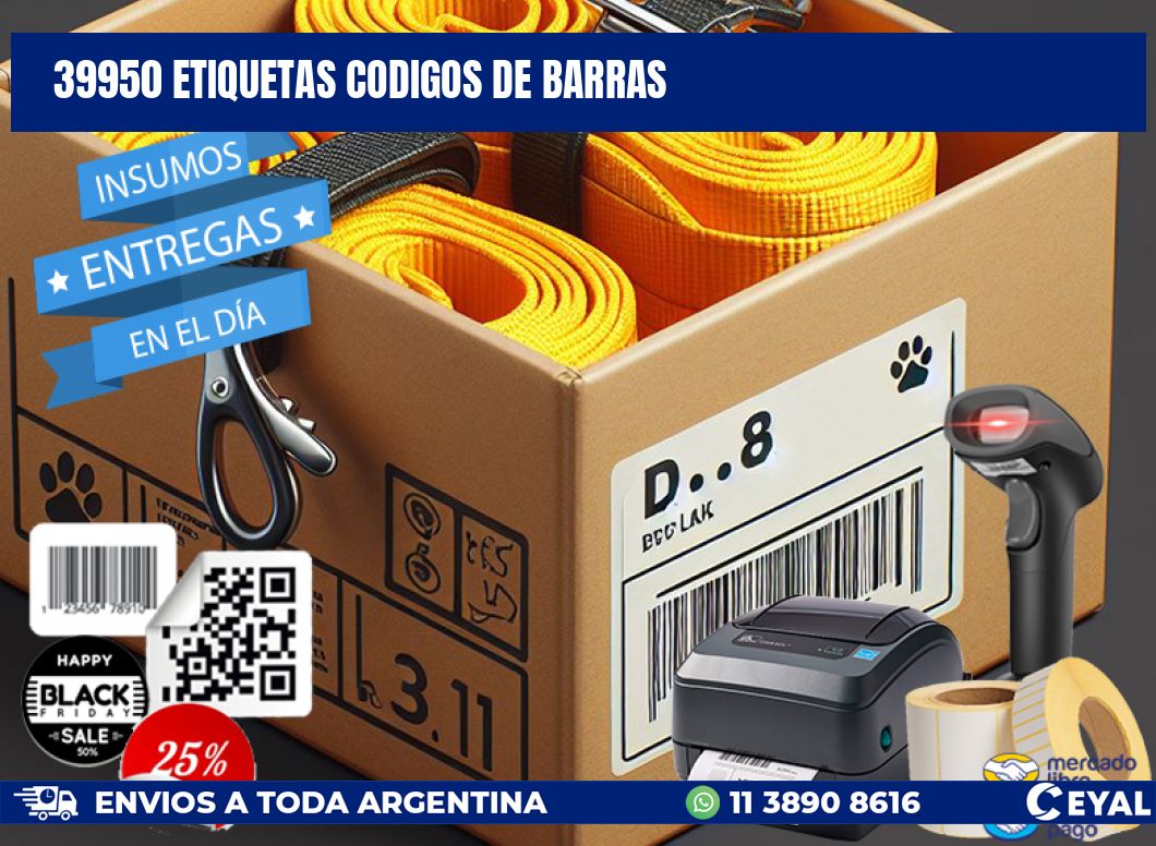 39950 etiquetas codigos de barras
