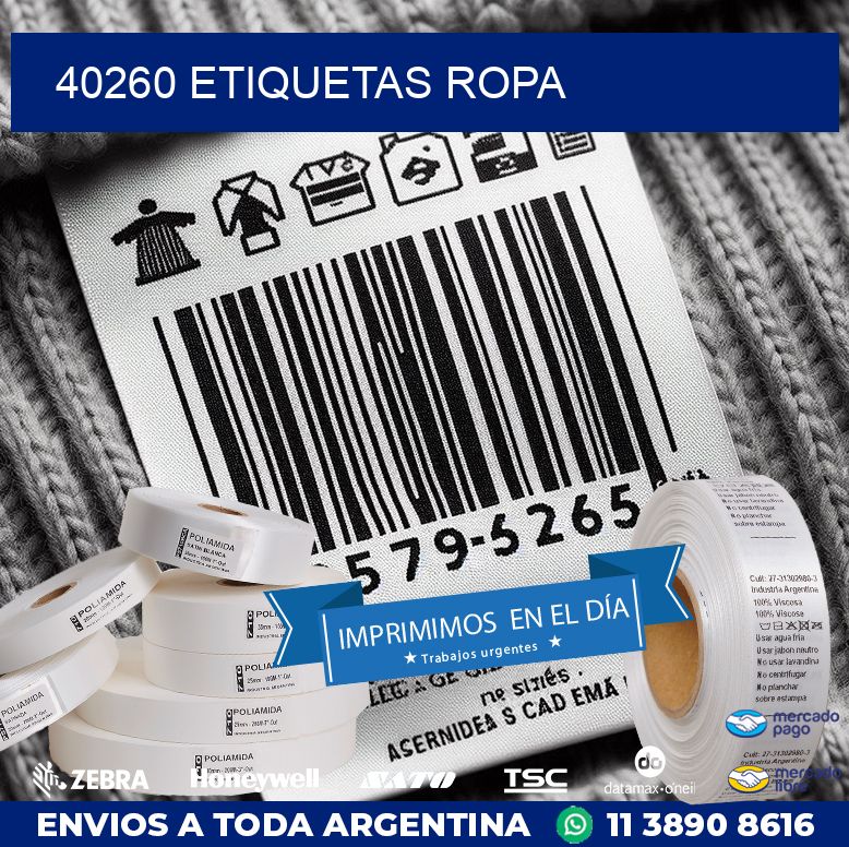 40260 ETIQUETAS ROPA