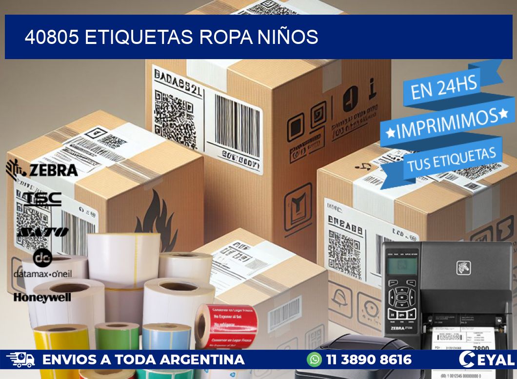40805 ETIQUETAS ROPA NIÑOS
