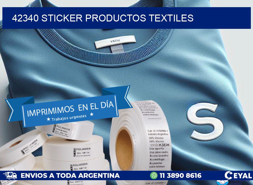 42340 STICKER PRODUCTOS TEXTILES