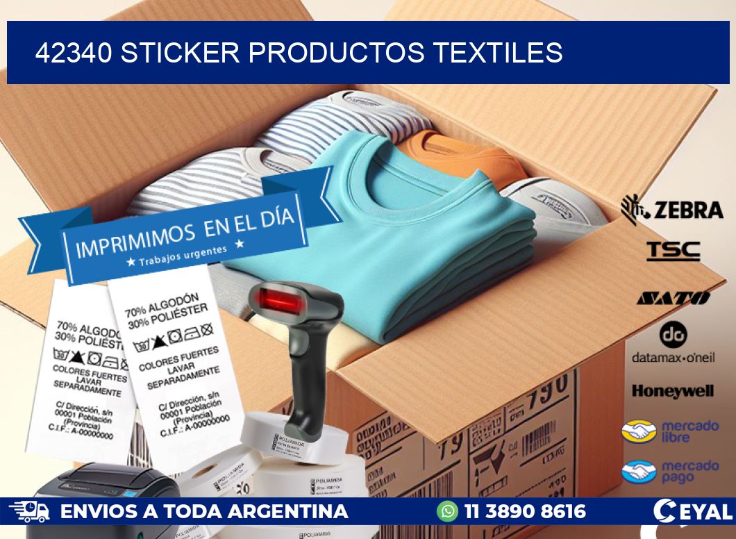 42340 STICKER PRODUCTOS TEXTILES