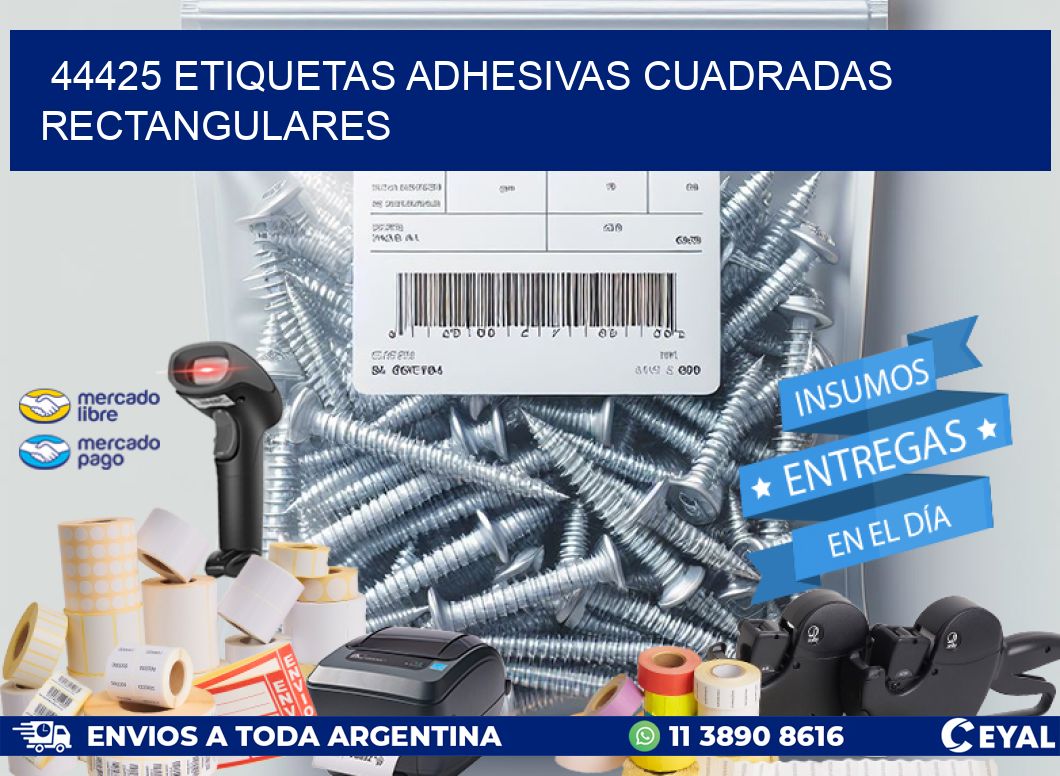 44425 ETIQUETAS ADHESIVAS CUADRADAS RECTANGULARES