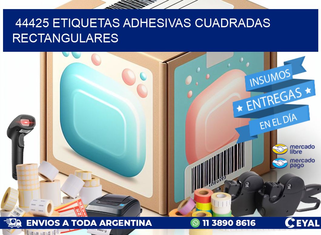 44425 ETIQUETAS ADHESIVAS CUADRADAS RECTANGULARES
