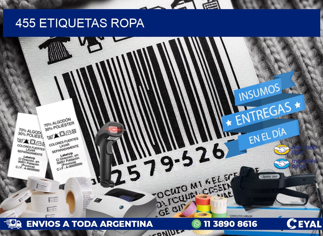 455 ETIQUETAS ROPA