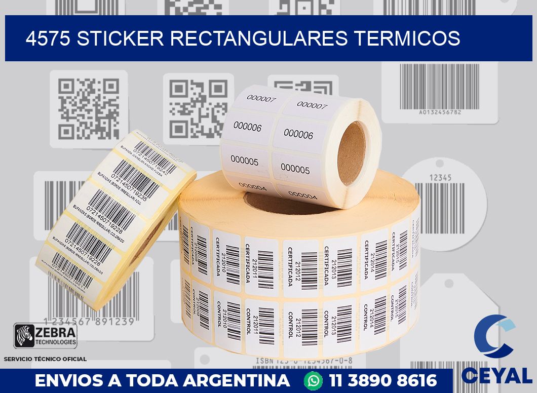 4575 Sticker rectangulares termicos