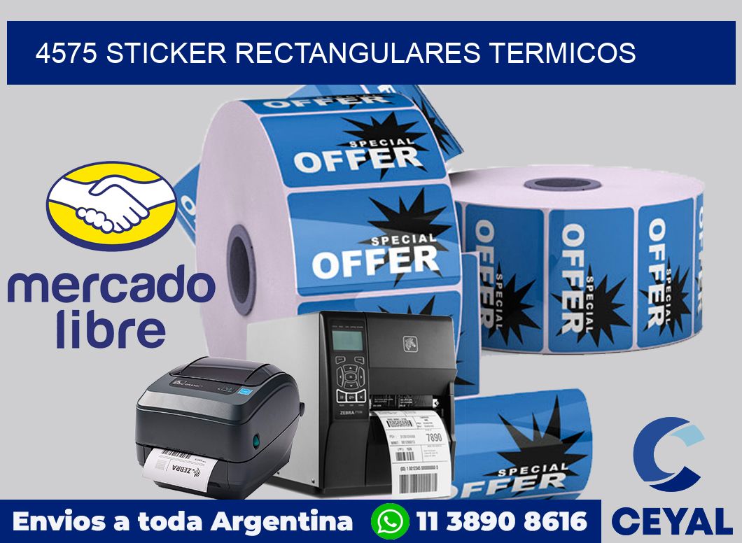 4575 Sticker rectangulares termicos