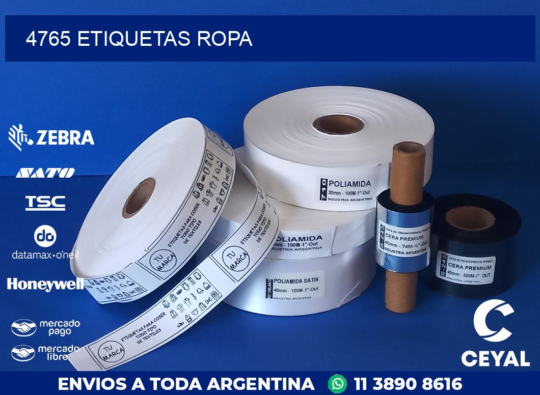 4765 ETIQUETAS ROPA