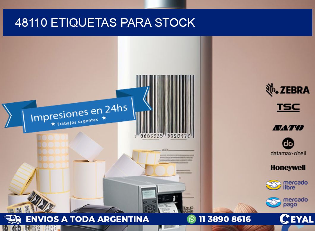 48110 ETIQUETAS PARA STOCK